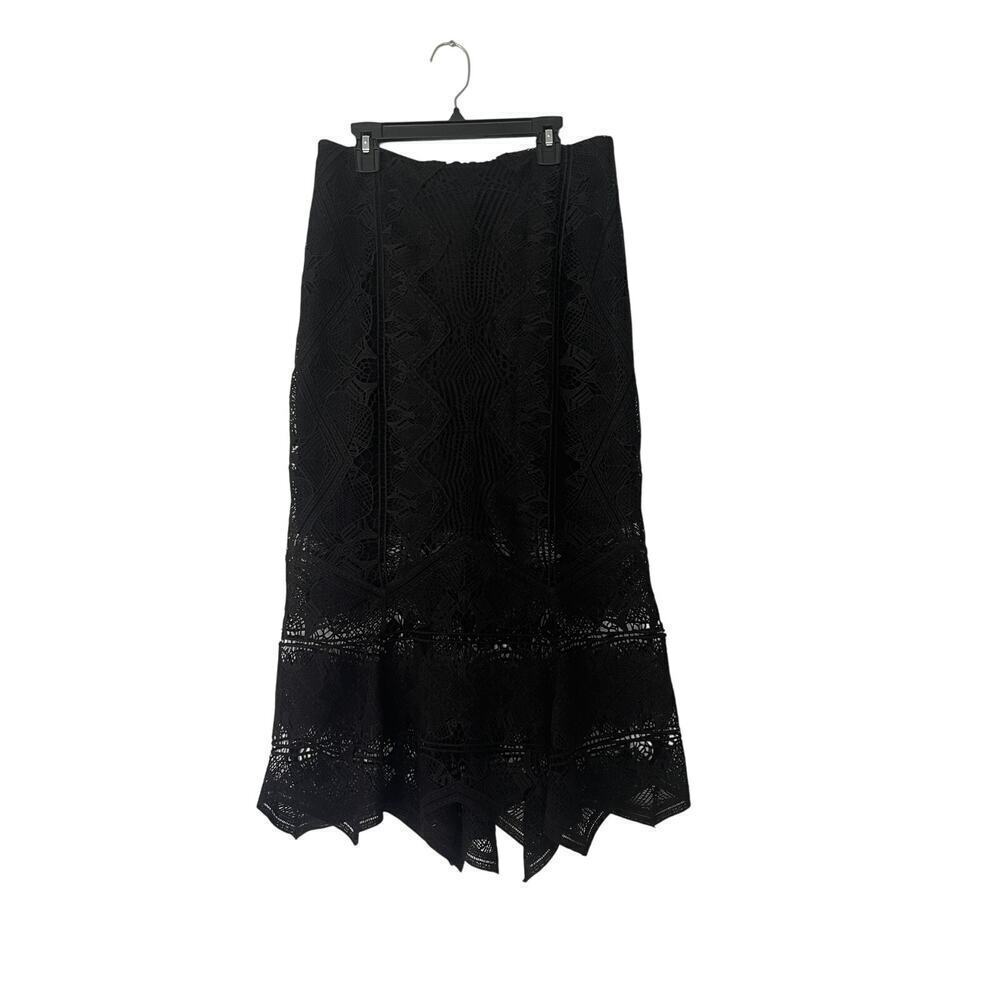 Jonathan Simkhai Black Lace Midi Skirt Size 4